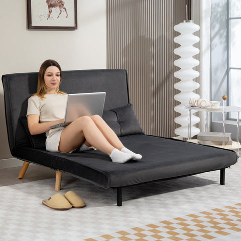 Rootz 2-Seater Sleep Sofa - Bed Sofa - Couch - Adjustable Backrest - Compact Design - 120cm x 75cm x 87cm