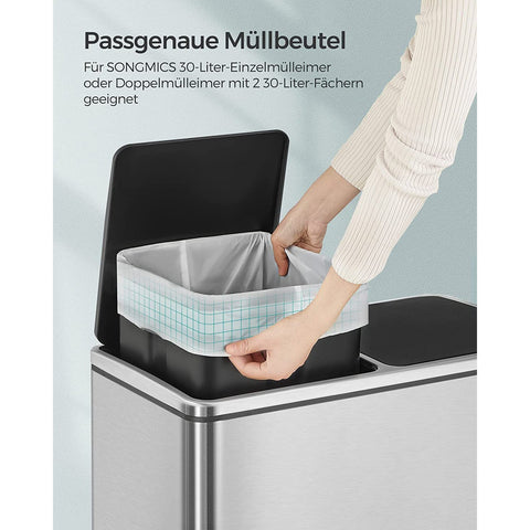 Rootz 4-pack witte plastic mousseline zakken - herbruikbare opbergzakken - milieuvriendelijke containers - 30 liter capaciteit - 74 cm x 53 cm - lichtgewicht - 8 cm x 23 cm - 3,2 kg totaalgewicht