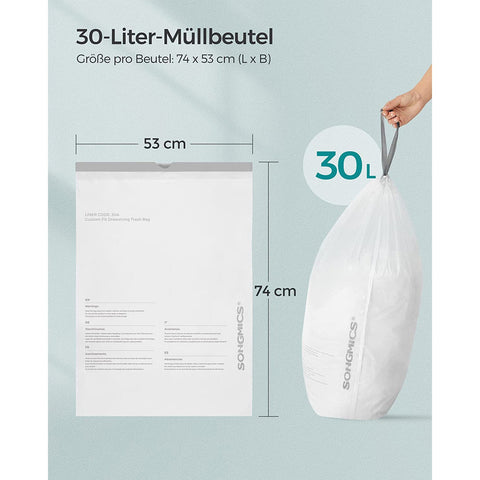 Rootz 4-pack witte plastic mousseline zakken - herbruikbare opbergzakken - milieuvriendelijke containers - 30 liter capaciteit - 74 cm x 53 cm - lichtgewicht - 8 cm x 23 cm - 3,2 kg totaalgewicht