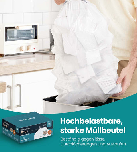 Rootz 30L Garbage Bags - Trash Bag - Rubbish Sacks - High Durability - 51cm x 74cm