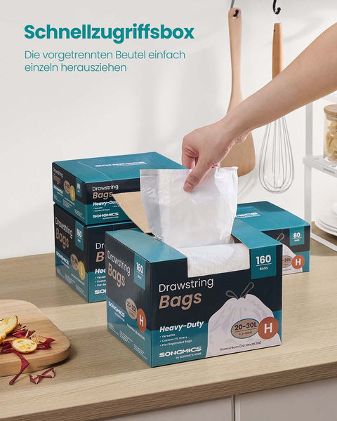 Rootz 30 L Garbage Bag - Trash Bag - Rubbish Bag - Pull Tape for Easy Closure - 51cm x 74cm