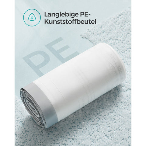 Rootz 2 Pack White Plastic Drawstring Bags - Trash Bags - Garbage Bags - 50 Liter Capacity - 25μm Thick Polyethylene - 59cm x 74cm - Max Load 25kg - Pack of 80 Bags