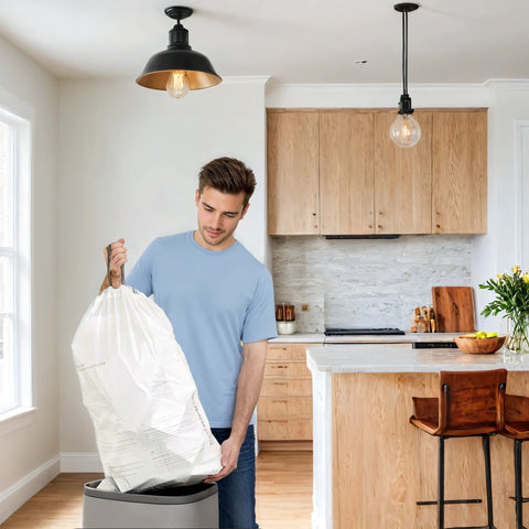 Rootz Garbage Bags 60L - Trash Bags - Waste Liners - Tear-Resistant HDPE - 52cm x 74cm