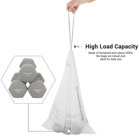 Rootz Garbage Bags 60L - Trash Bags - Waste Liners - Tear-Resistant HDPE - 52cm x 74cm