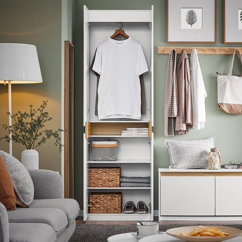 Rootz Multi-Compartment Bookshelf - Storage Shelf - Furniture Organizer - Adjustable Shelves - Anti-Tip Devices - 61cm x 192cm x 30cm