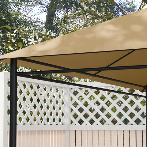 Rootz Pavilion Replacement Roof - Baldachin - Canopy Top - Weather-Resistant & UV30+ - 397cm x 297cm - Khaki