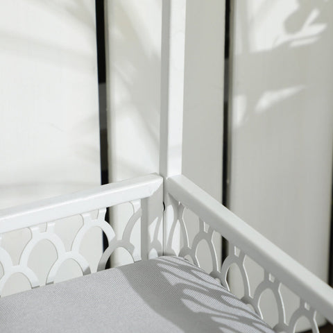 Rootz Canopy Dog Bed - Elevated Pet Bed - Outdoor Dog Gazebo - Ultimate Comfort - Sun Protection - Water-Repellent Cushion - 88cm x 50cm x 78cm - Steel & Oxford Fabric