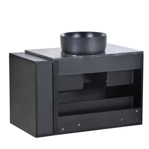 Rootz Hanging Sink Cabinet - Bathroom Vanity - Space-saving Storage - Durable MDF - 80cm x 44cm x 60.5cm