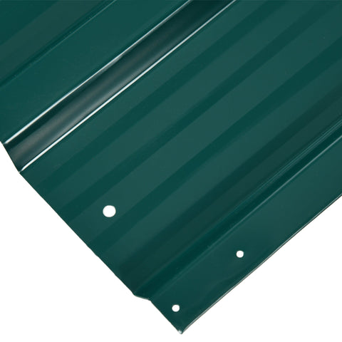 Rootz 12 Pcs Trapezoidal Roof Sheet - Weatherproof Panels - Metal Roofing Sheets - Robust Protection - 129cm x 45cm Each