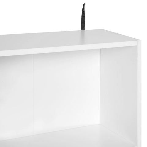 Rootz Scandinavian Bookshelf - White Storage Unit - Display Shelf - Modern Design - 80l x 23.5b x 123h cm