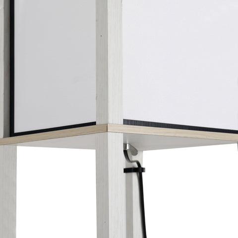 Rootz Shelf Floor Lamp - Storage Lamp - Lighting Fixture - Durable MDF - 26W x 26D x 160H cm