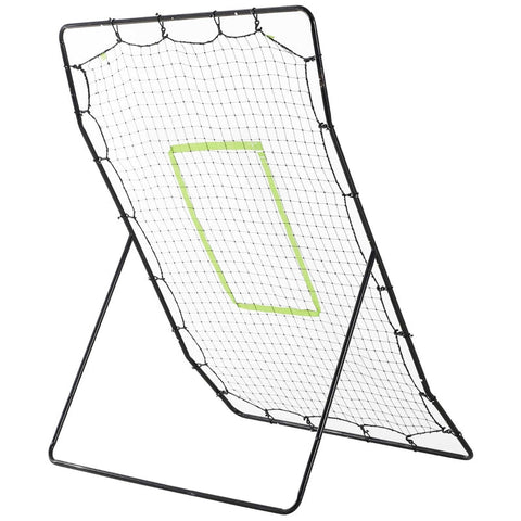 Rootz Baseball Rebounder Net - Soccer Rebound Net - Metal Frame - Weatherproof - Green Hit Zone - Lightweight - 123cm x 90cm x 174cm
