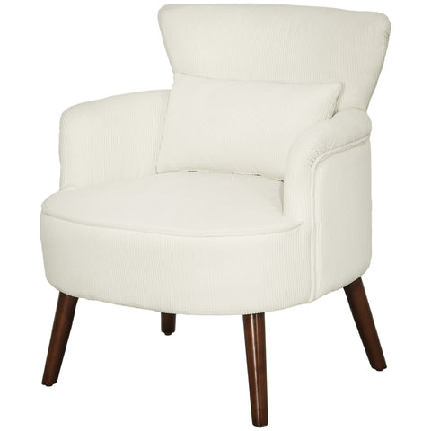 Rootz Modern Armchair - Upholstered Accent Chair - Lumbar Cushion - Cozy Comfort - 69L x 69.5W x 78H cm