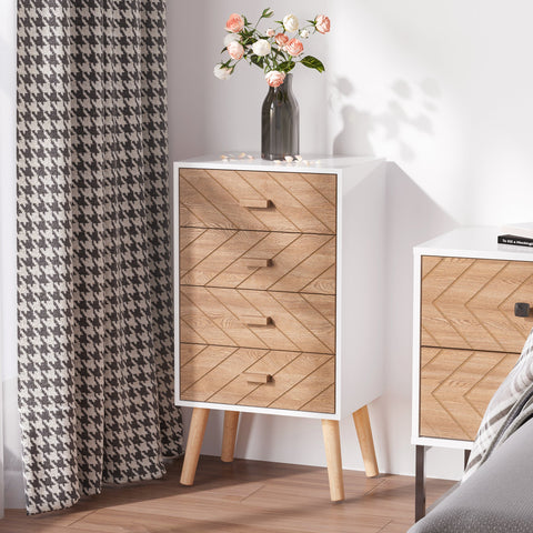 Rootz Bedside Night Table - Corridor Dressing Table - Wood Storage Nightstand - Durable & Stylish - 40 x 30 x 75 cm