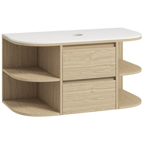Rootz Bathroom Unit with Sink - Washbasin Cabinet - Soft-Close Drawers - Storage Shelves - MDF - 90cm x 45cm x 46cm
