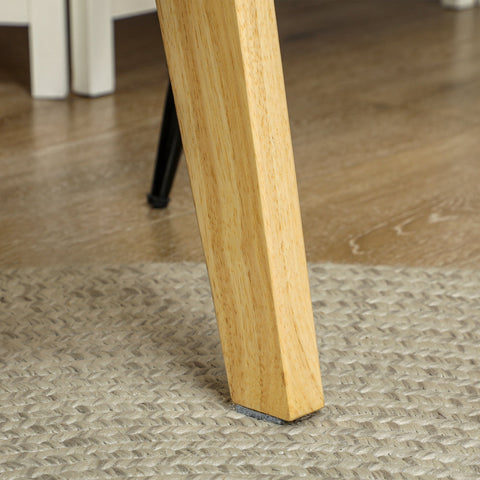 Rootz Modern Armchair with Armrests - Accent Chair - Fabric Covered Chair - Supports 120kg - 59 x 67 x 77 cm - Grey- Brown Corduroy