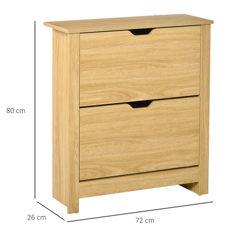 Rootz Shoe Cabinet - Cabinet for Shoes - Entrance Furniture - Ergonomic Design - 72cm x 26cm x 80cm