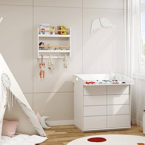 Rootz Children's Bookcase - Kids Bookshelf - Open Hanging Shelf - Storage Solution - MDF+ Pine Wood - 60cm x 55cm x 12cm