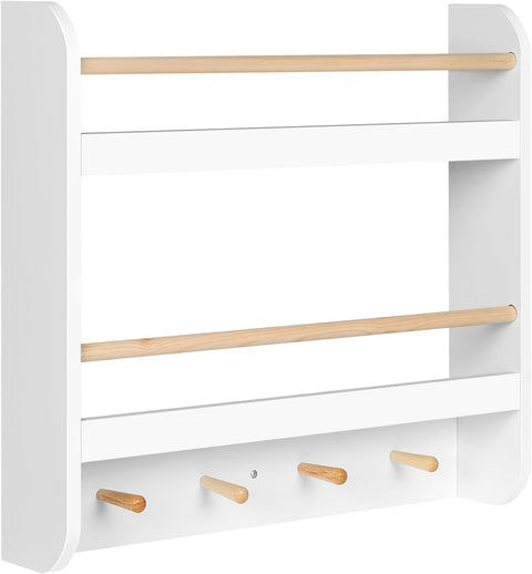 Rootz Children's Bookcase - Kids Bookshelf - Open Hanging Shelf - Storage Solution - MDF+ Pine Wood - 60cm x 55cm x 12cm