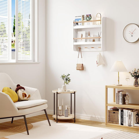 Rootz Children's Bookcase - Kids Bookshelf - Open Hanging Shelf - Storage Solution - MDF+ Pine Wood - 60cm x 55cm x 12cm