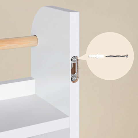 Rootz Children's Bookcase - Kids Bookshelf - Open Hanging Shelf - Storage Solution - MDF+ Pine Wood - 60cm x 55cm x 12cm