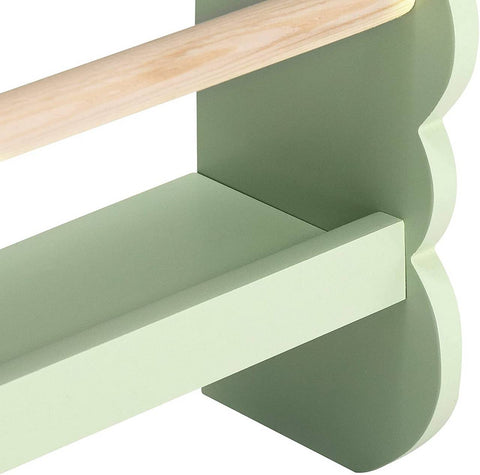 Rootz Children's Wall-Mounted Bookcase - Kids Bookshelf - Montessori Storage - Safe - 42.5cm x 80cm x 14.5cm