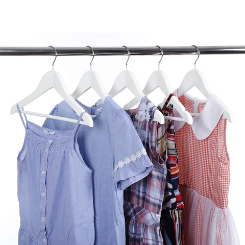 Rootz Kids Clothes Hangers - Maple Wood Hangers - Children's Wardrobe Organizers - Durable and Stylish - 35cm x 20cm x 1.2cm