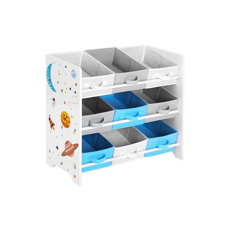 Rootz 2 Piece Set Storage Shelf - White Shelf - Storage Boxes - Chipboard Material - Organizational Solution - 62.5cm x 29.5cm x 60cm