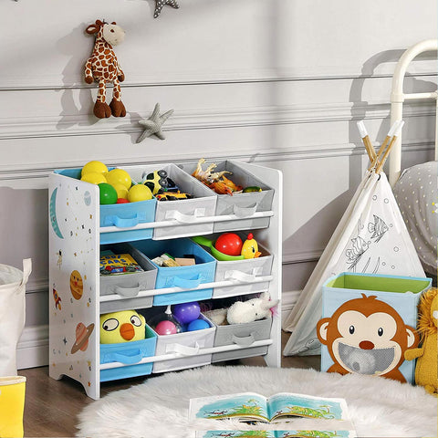 Rootz 2 Piece Set Storage Shelf - White Shelf - Storage Boxes - Chipboard Material - Organizational Solution - 62.5cm x 29.5cm x 60cm