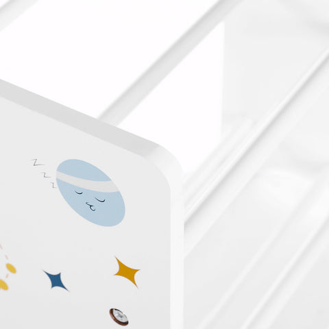 Rootz 2 Piece Set Storage Shelf - White Shelf - Storage Boxes - Chipboard Material - Organizational Solution - 62.5cm x 29.5cm x 60cm