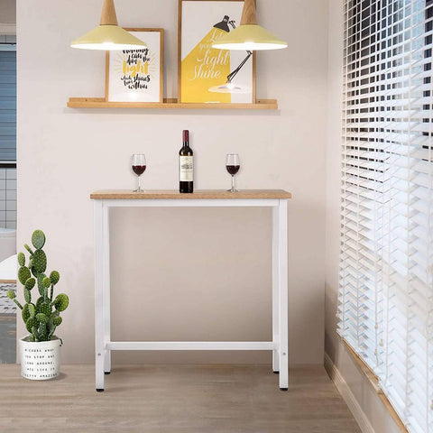 Rootz Moderne Bartafel - Pubtafel - Hoge Tafel - Stevig Ijzeren Frame - Krasbestendig - Waterafstotend - 40cm x 100cm x 100cm