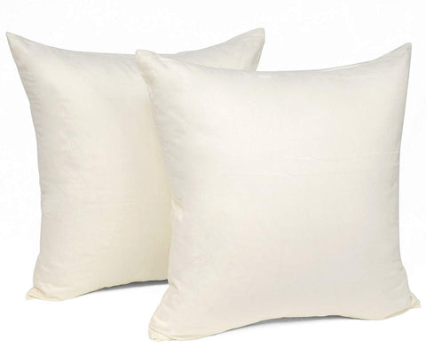 Rootz Cream Pillow Cover Set with Zipper - Cushion Cover - 100% Cotton - Hypoallergenic - 45cm x 45cm