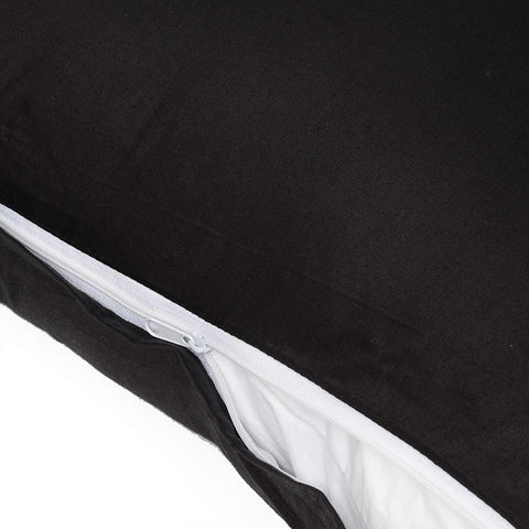 Rootz Pillow Cover Set - Cushions Case - 2 Piece Set - Hypoallergenic - Black - 100% Cotton - Breathable Fabric - 30x30cm x2