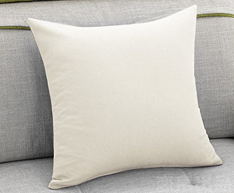 Rootz Cream Pillow Cover Set with Zipper - Cushion Cover - 100% Cotton - Hypoallergenic - 45cm x 45cm