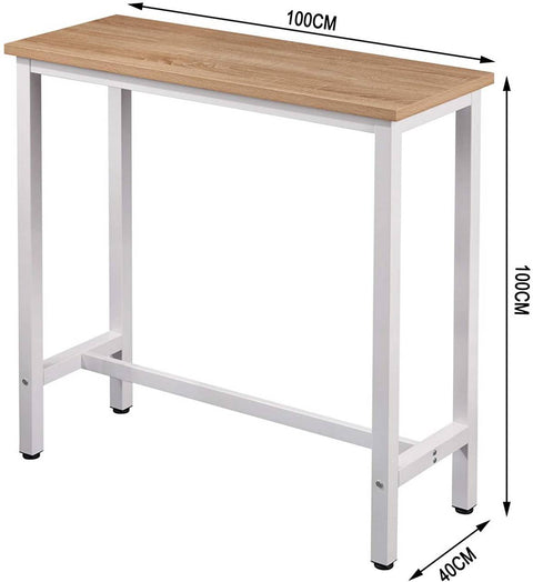 Rootz Moderne Bartafel - Pubtafel - Hoge Tafel - Stevig Ijzeren Frame - Krasbestendig - Waterafstotend - 40cm x 100cm x 100cm