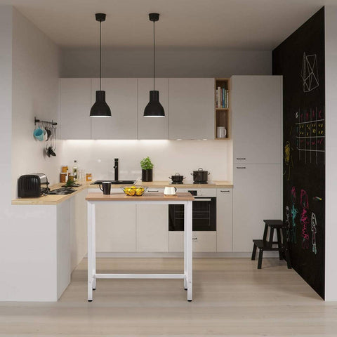 Rootz Moderne Bartafel - Pubtafel - Hoge Tafel - Stevig Ijzeren Frame - Krasbestendig - Waterafstotend - 40cm x 100cm x 100cm