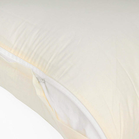 Rootz Cream Pillow Cover Set with Zipper - Cushion Cover - 100% Cotton - Hypoallergenic - 45cm x 45cm