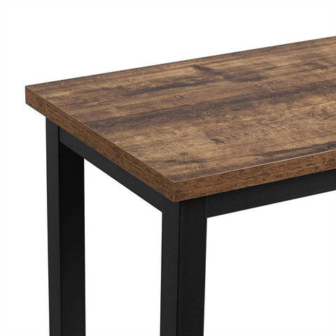 Rootz Modern Bar Table - Pub Table - High Table - Iron Frame Stability - Scratch-Resistant - Space-Saving Design - 100cm x 40cm x 100cm