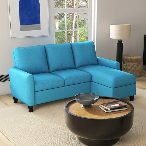 Rootz 3-Seater Corner Sofa with Chaiselongue - Couch - Lounge Seating - Cozy Comfort - 197cm x 139cm x 91cm