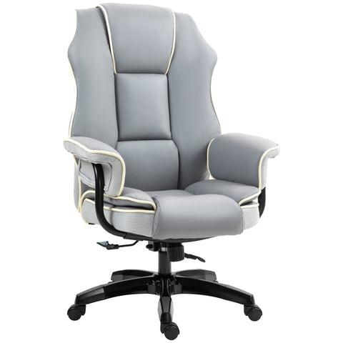 Rootz Ergonomic Office Chair - Computer Chair - Desk Chair - Faux Leather - Adjustable Height - 76cm x 80cm x 118-124cm
