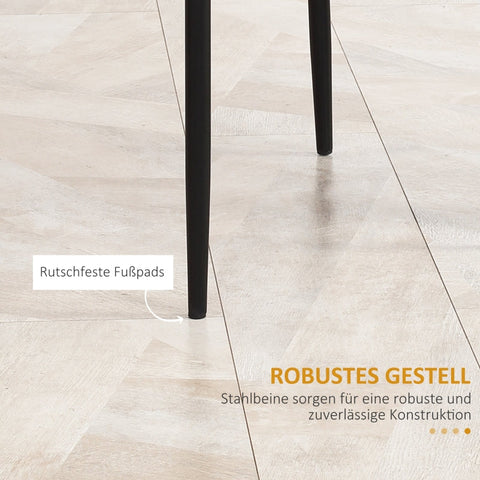 Rootz Set of 4 Dining Room Chairs - Kitchen Chairs - Modern Design - Optimal Support - Maximum Comfort - Durable and Robust - 41cm x 50cm x 97cm - Black