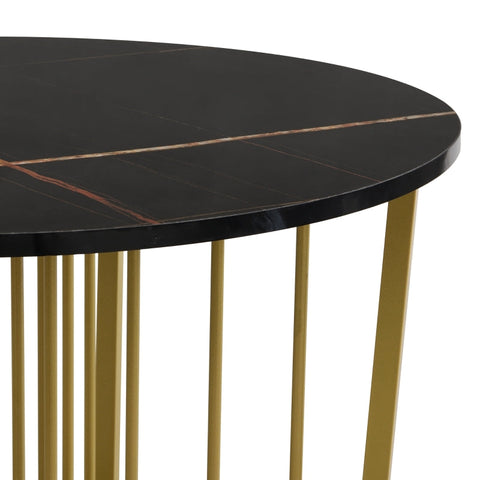 Rootz Marble Look Nesting Coffee Table Set - Elegant Table - Luxurious Coffee Table - Easy Clean - 70L x 70W x 50H cm & 50L x 50W x 45H cm