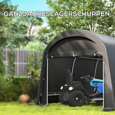 Rootz Garden Storage Tent - Tool Tent - Installable Garage - UV-Resistant - 300l x 450b x 230h cm - Grey