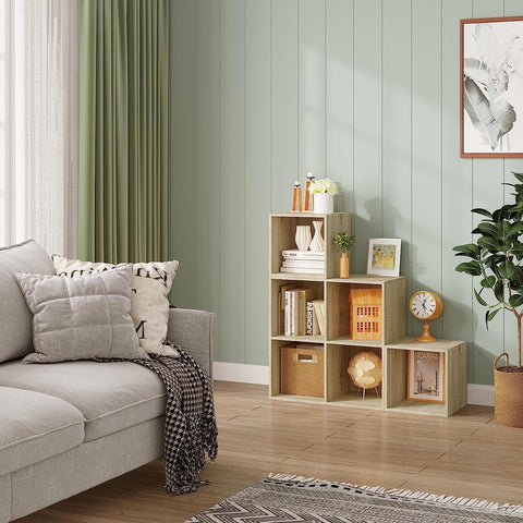 Rootz Modern White Bookcase - Stylish Bookshelf - Storage Organizer - Flexible Configuration - Superior Durability - Enhanced Stability - 90cm x 90cm x 30cm