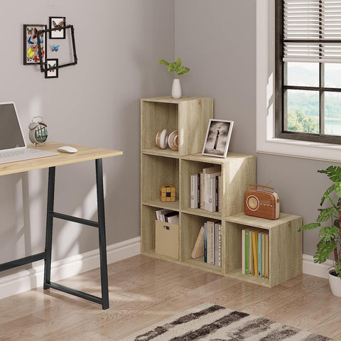 Rootz Modern White Bookcase - Stylish Bookshelf - Storage Organizer - Flexible Configuration - Superior Durability - Enhanced Stability - 90cm x 90cm x 30cm