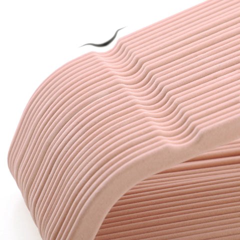 Rootz 50 Pack Velvet Hangers - Rose Gold Hook - Space Saving Hangers - Non-Slip Hangers - Lightweight - 45cm x 0.6cm x 23.5cm