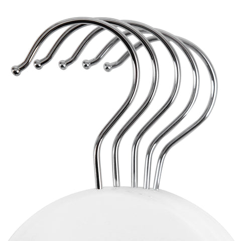 Rootz 20 Pack White Wooden Clothes Hangers - Maple Wood - Trouser Bar - Chrome Plated Hooks - Organize Closet - Space Saving - 44.5cm x 23cm x 1.2cm