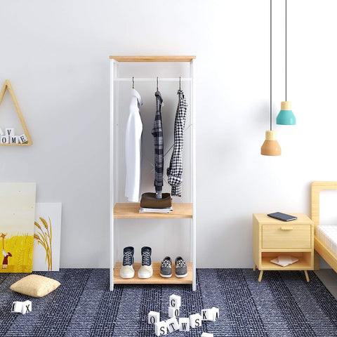 Rootz Multifunctional Clothes Rack - Coat Hanger - Wardrobe Organizer - High Quality MDF - 60cm x 167cm x 40cm