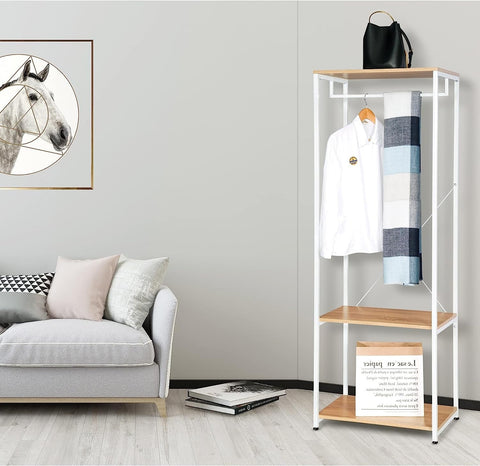 Rootz Multifunctional Clothes Rack - Coat Hanger - Wardrobe Organizer - High Quality MDF - 60cm x 167cm x 40cm