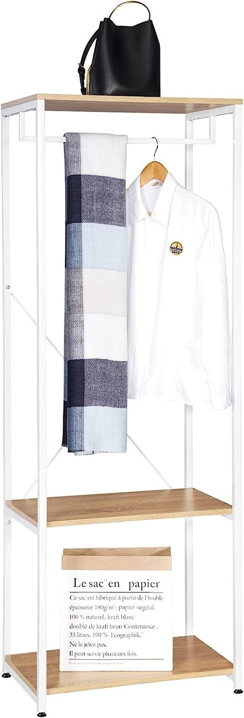 Rootz Multifunctional Clothes Rack - Coat Hanger - Wardrobe Organizer - High Quality MDF - 60cm x 167cm x 40cm